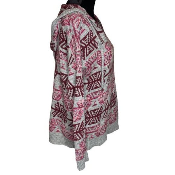 American Eagle Outfitter AEO Sweater Hoodie Womens XS Aztec Knit Pullover Medium - Picture 5 of 16